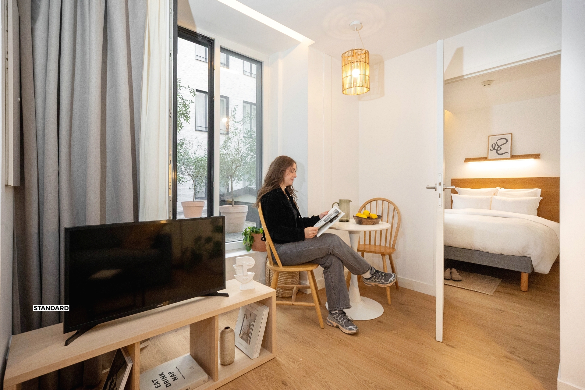 T2 STANDARD - VUE PATIO - 201 - The Babel Community Coliving Marseille Vieux-Port (10)