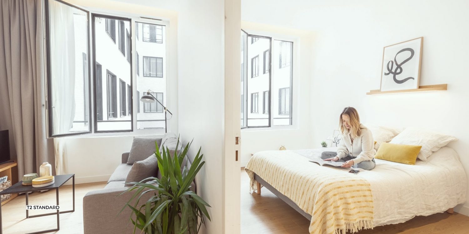 Chambre spacieuse en T2 à Marseille