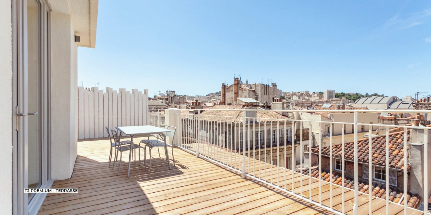 Grand appartement avec une terrasse en coliving à Marseille