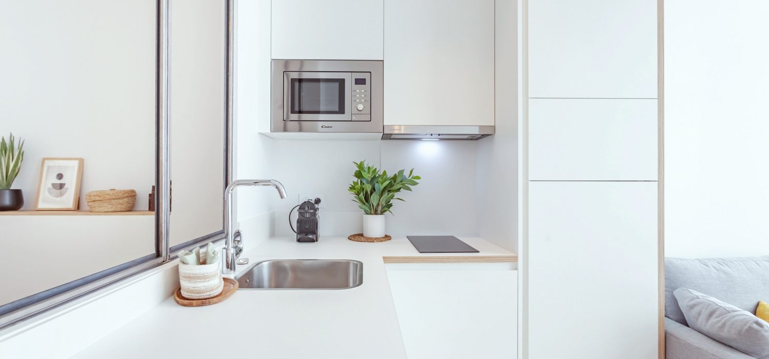 Cuisine ultra-équipée en coliving individuel à Grenoble