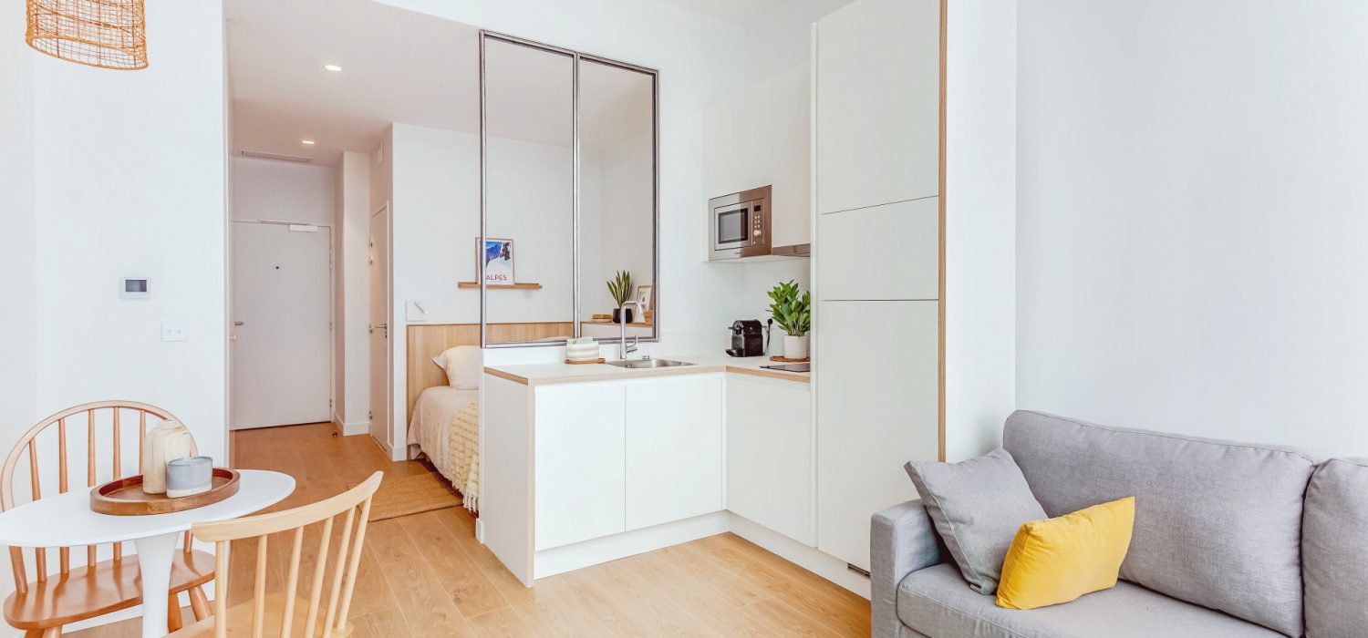 Appartement T1 suite en coliving individuel à Grenoble