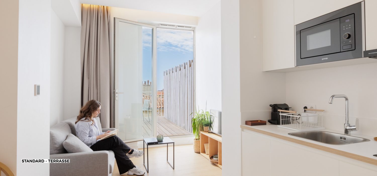 Résidence Marseille Vieux-Port - Coliving Appartement meublé - Suite standard terrasse 504 (3)