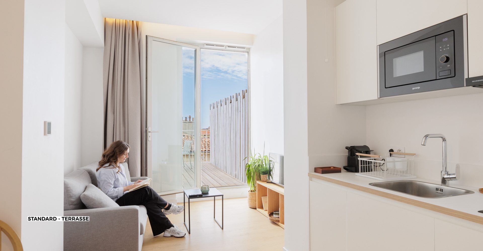 Résidence Marseille Vieux-Port - Coliving Appartement meublé - Suite standard terrasse 504 (3)