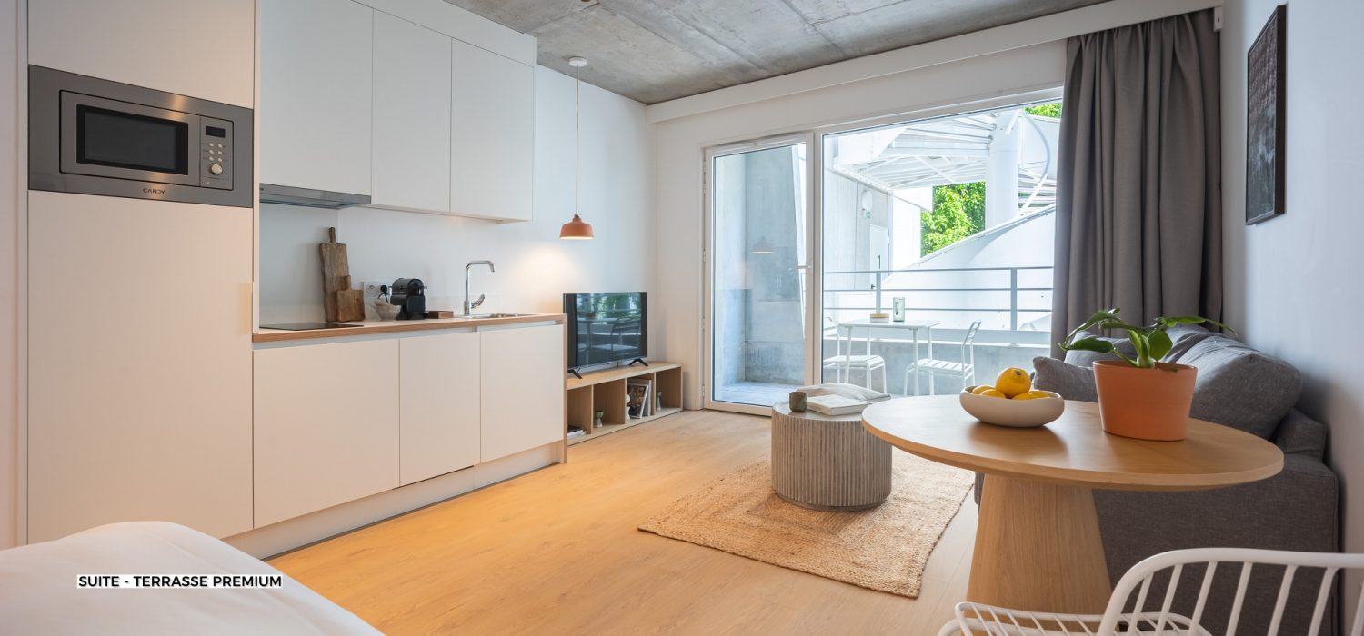 Suite Terrasse Premium PMR - Résidence Lille Les Prés - Coliving Appartement meublé - 1011 Suite PMR - Terrasse (2)