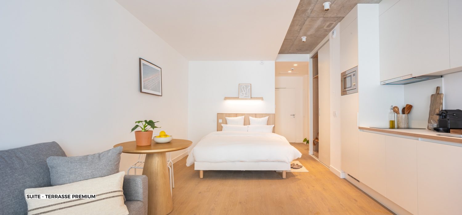 Suite Terrasse Premium PMR - Résidence Lille Les Prés - Coliving Appartement meublé - 1011 Suite PMR - Terrasse (3)