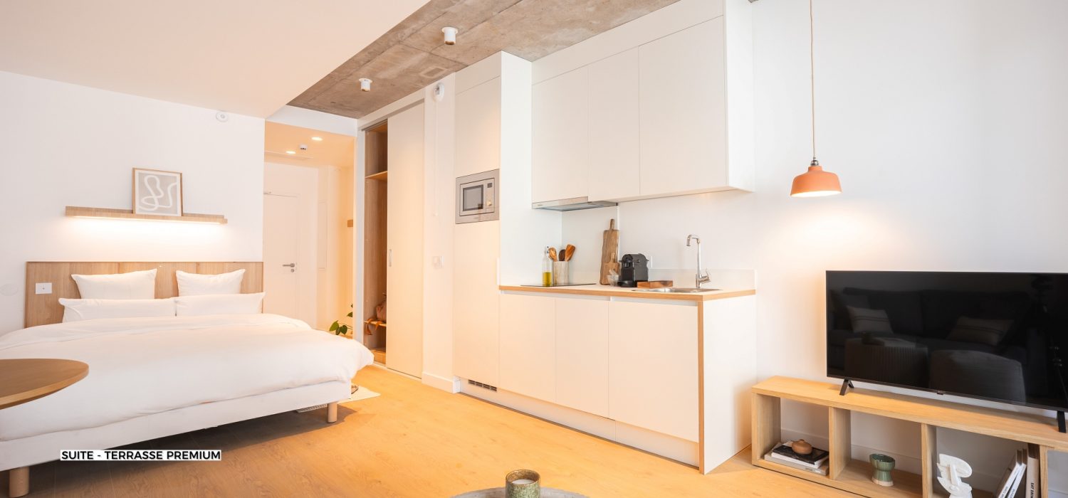 Suite Terrasse Premium PMR - Résidence Lille Les Prés - Coliving Appartement meublé - 1011 Suite PMR - Terrasse (4)