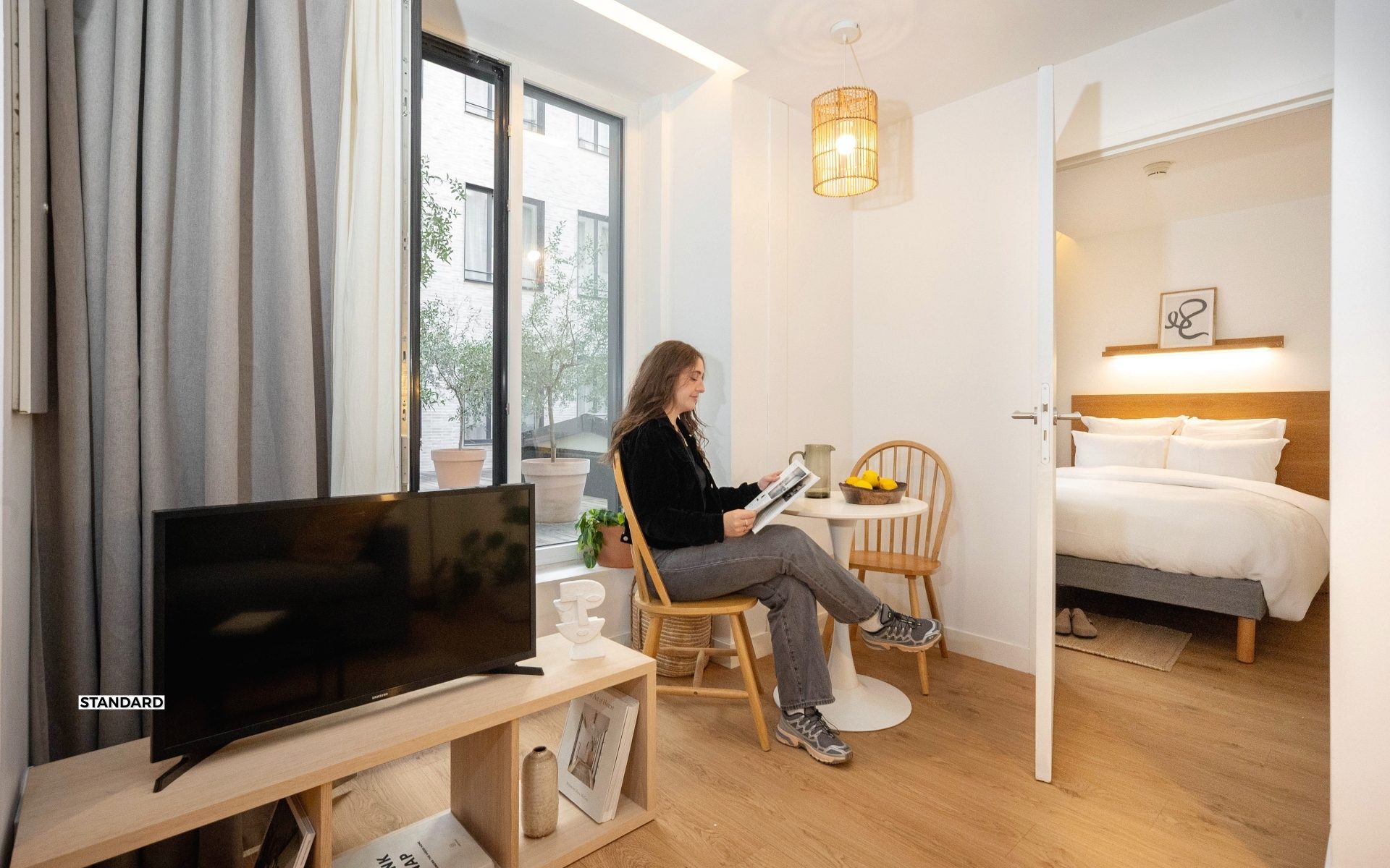 T2 STANDARD - VUE PATIO - 201 - The Babel Community Coliving Marseille Vieux-Port (10)