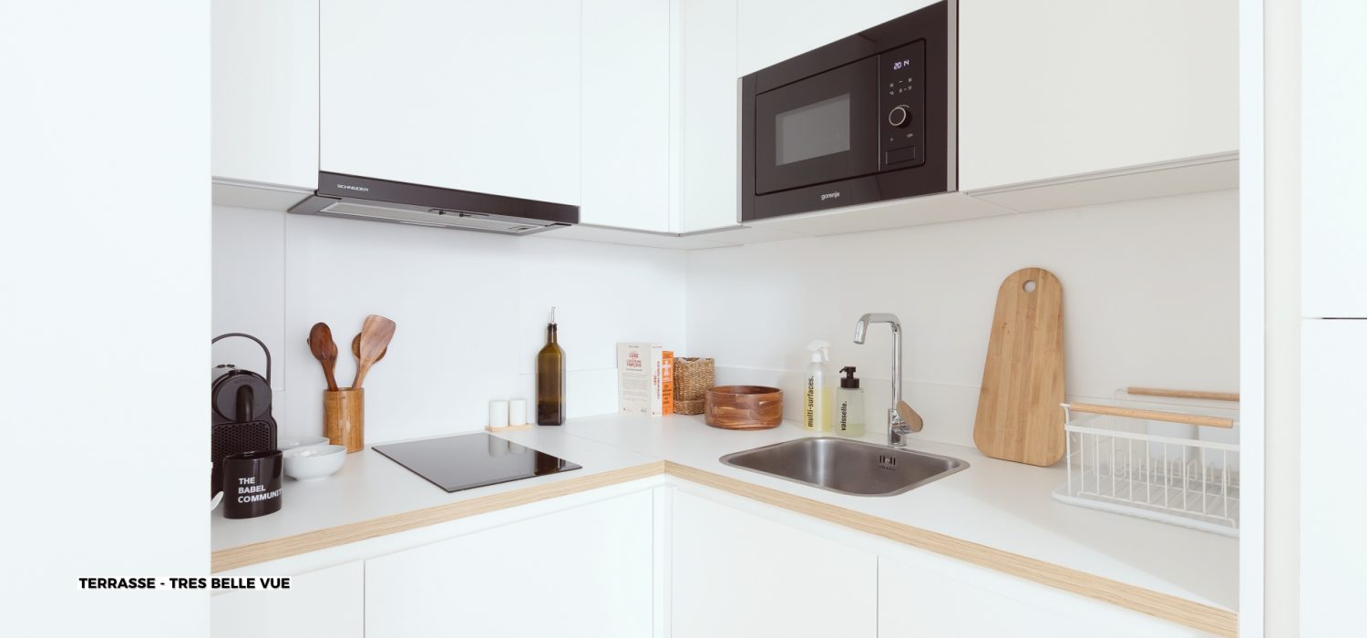 T2 Terrace Very nice view Vieux Port Marseille - Coliving Apartment Tailor-made kitchen