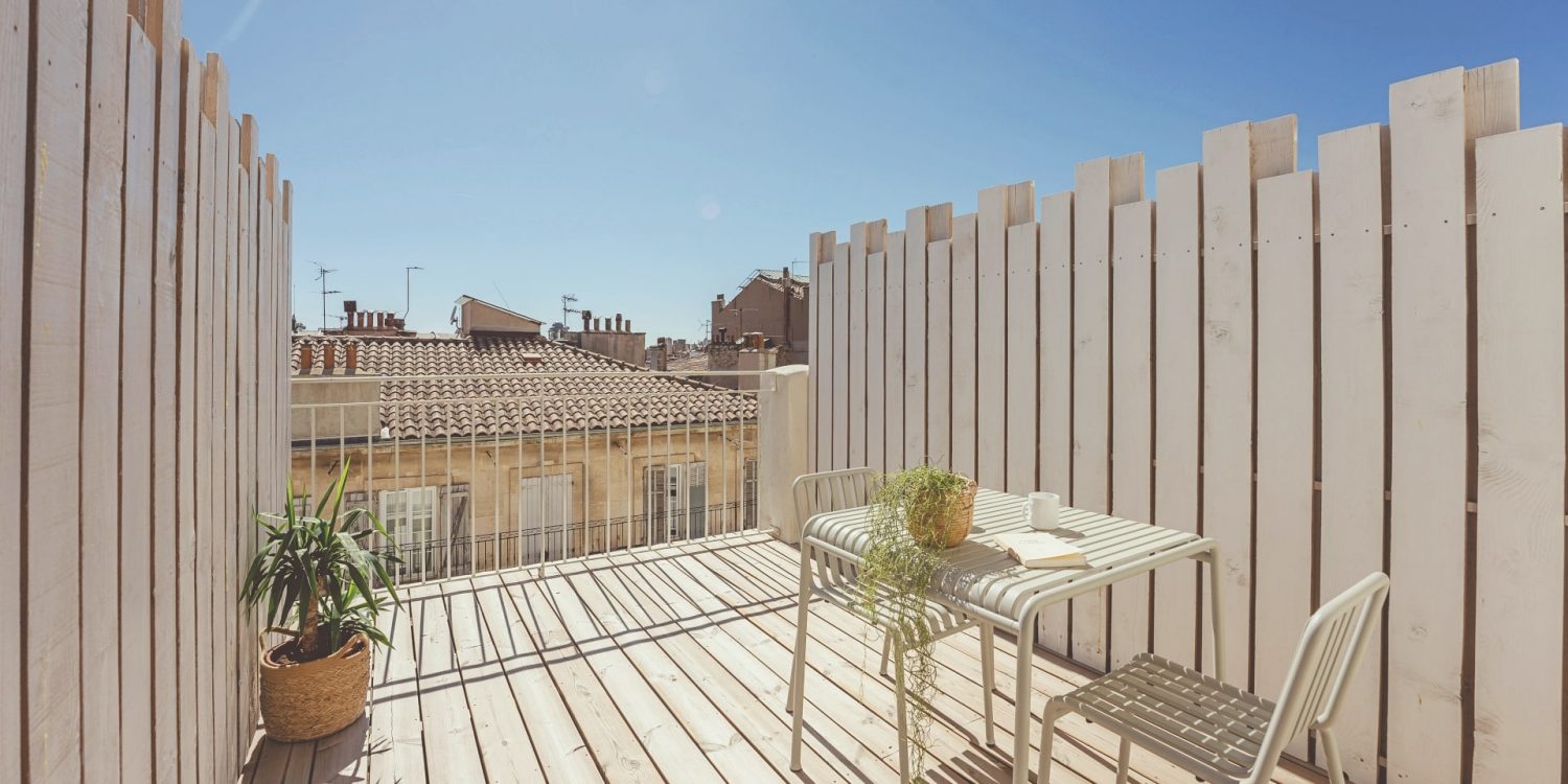 Terrasse de la résidence Marseille Vieux Port