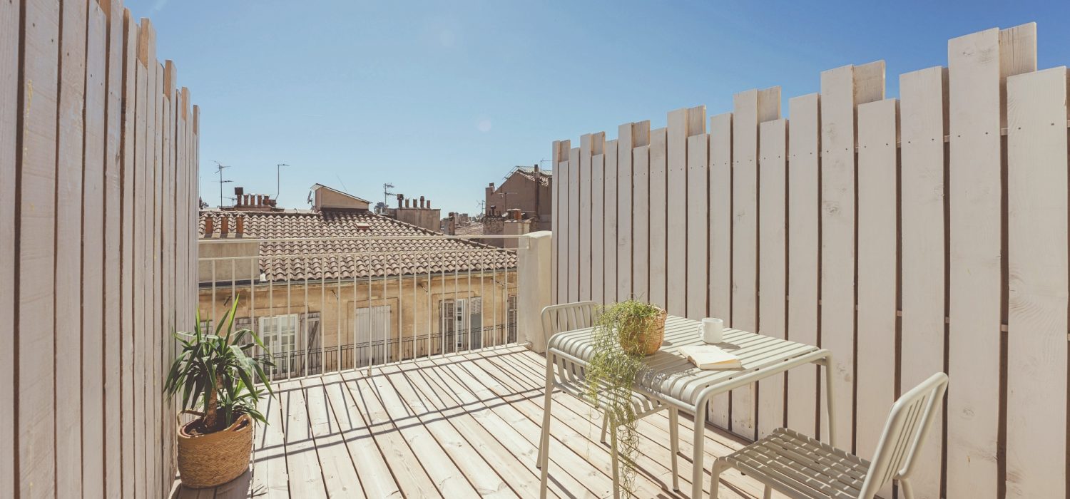 Terrasse de la résidence Marseille Vieux Port